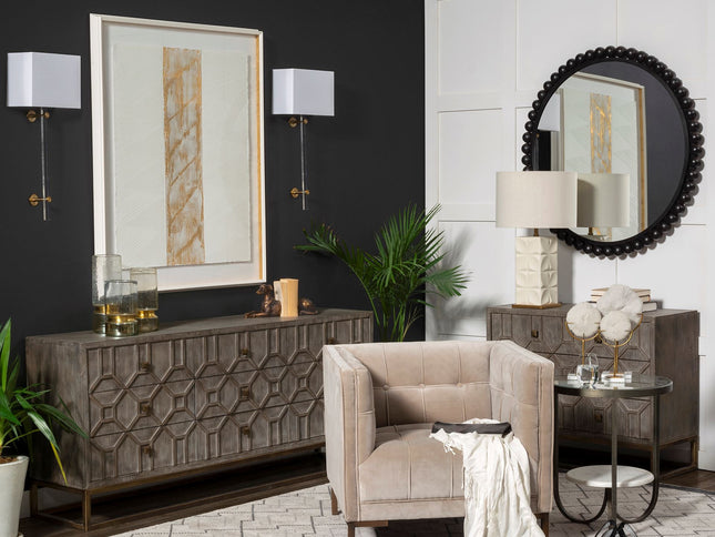 24" White Glass Round End Table