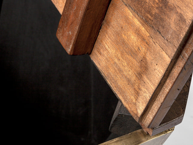 21" Brown Solid Wood End Table