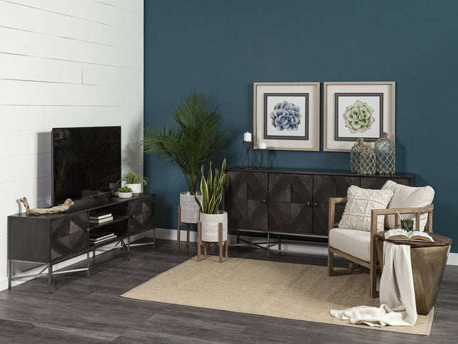 21" Brown Solid Wood End Table