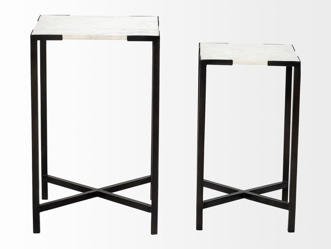 24" Marble End Table