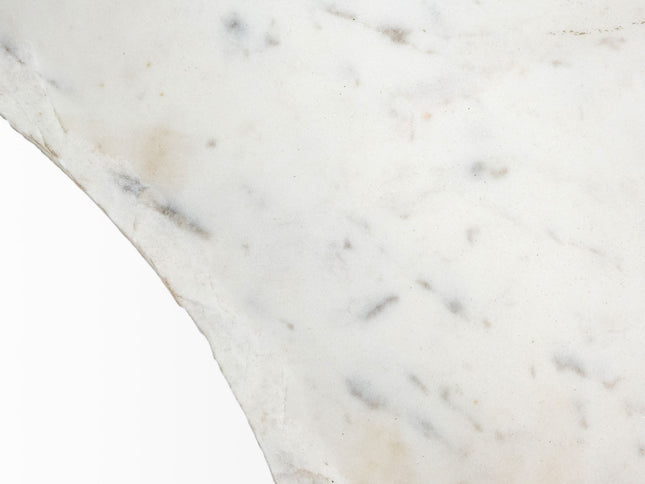 23" Gold And White Marble End Table