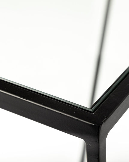 10" Clear Glass Frame Console Table