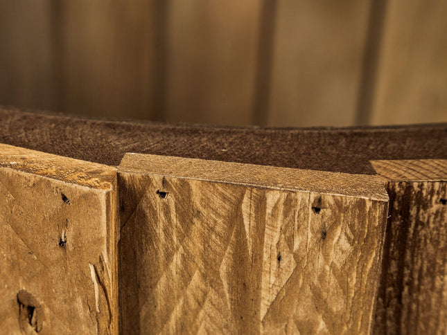 Set of Two 19" Brown And Clear Glass Round End Table