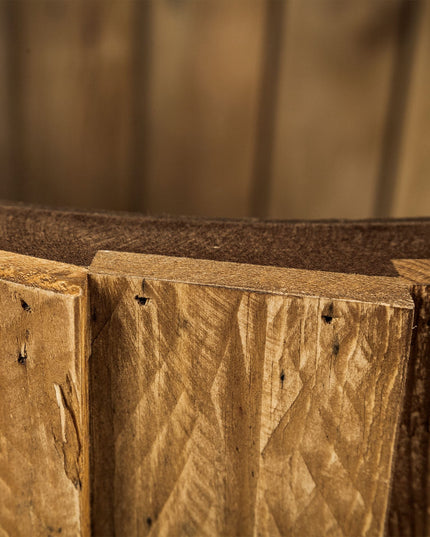 Set of Two 19" Brown And Clear Glass Round End Table