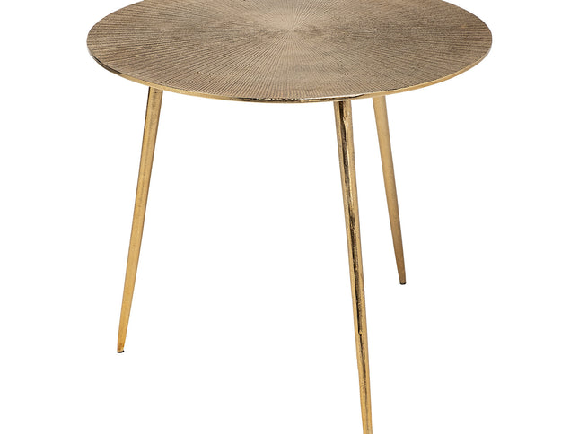 21" Gold Metal Round End Table