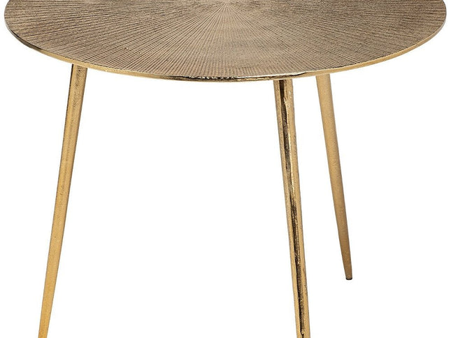 21" Gold Metal Round End Table