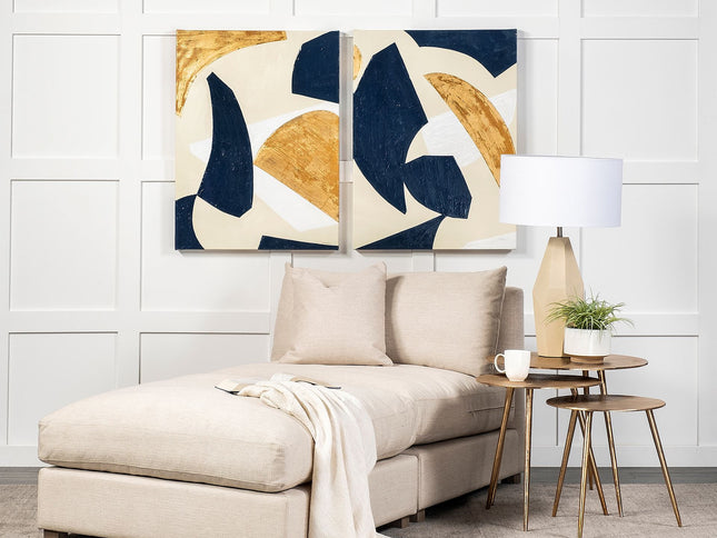 21" Gold Metal Round End Table