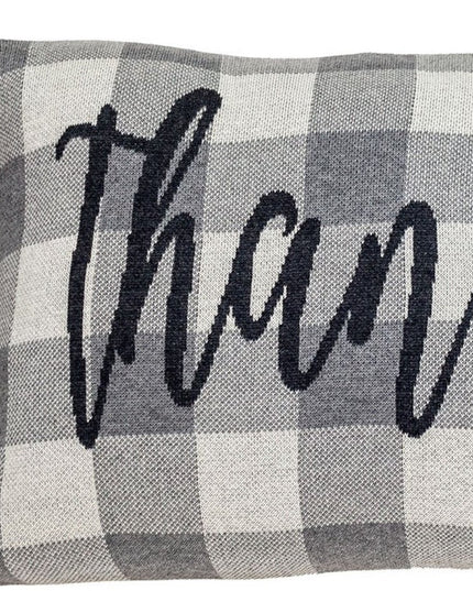 Thankful Buffalo Plaid Lumbar Throw Pillow