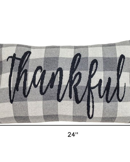 Thankful Buffalo Plaid Lumbar Throw Pillow