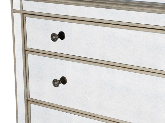 Rectangle Mirrored Three Drawer Console Storage Chest