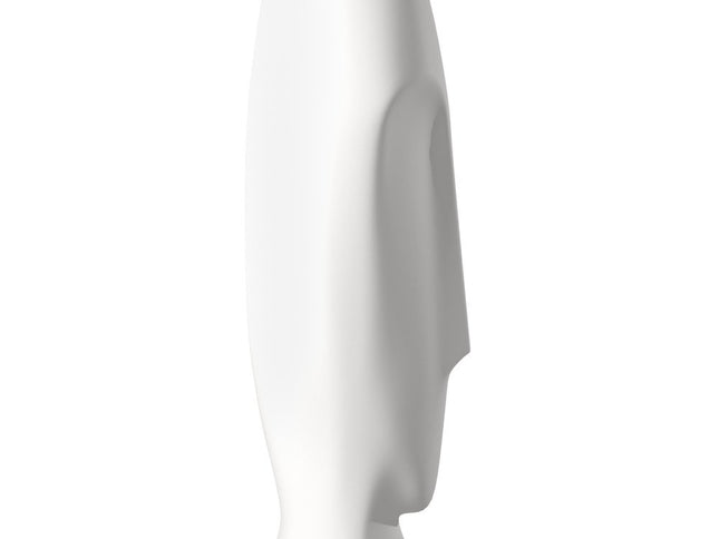 Set of Two Ceramic White Cylinder Table Vases