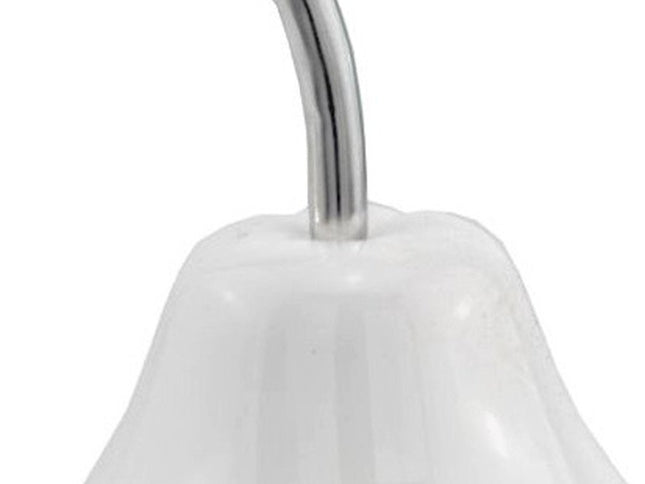 White Medium  Pear Shaped Aluminum Accent Home Decor