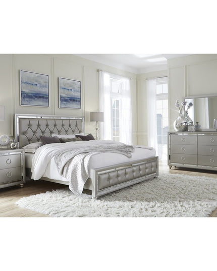 58" Silver Solid Wood Six Drawer Double Dresser