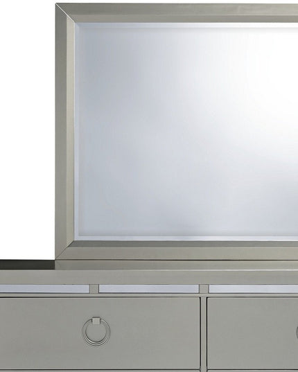 58" Silver Solid Wood Six Drawer Double Dresser