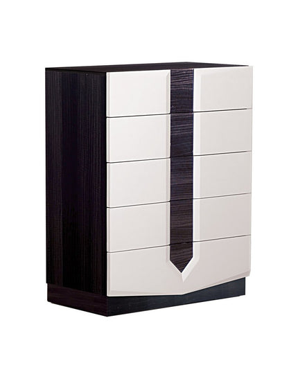 White And Grey Chest With 5 Drawer
