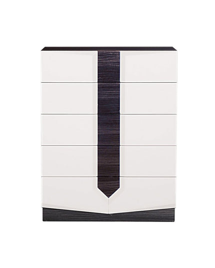 White And Grey Chest With 5 Drawer