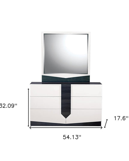White And Grey Chest With 5 Drawer