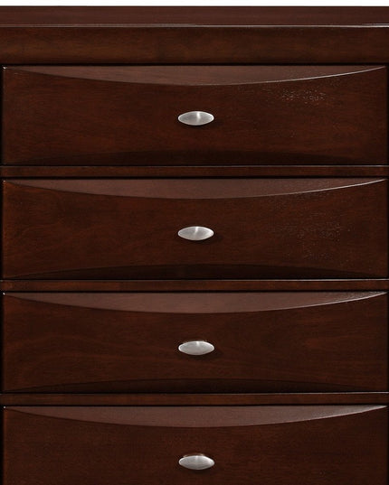 New Merlot Chest With 5 Chambared Drawer