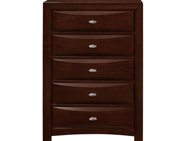New Merlot Chest With 5 Chambared Drawer