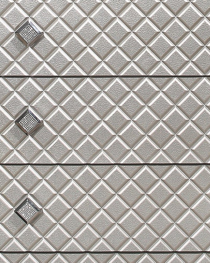 Champagne Toned Chest With Tapered Acrylic Legs And 5 Drawers