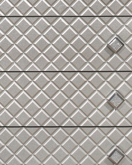 Champagne Toned Chest With Tapered Acrylic Legs And 5 Drawers