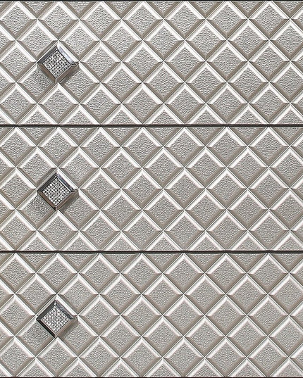 Champagne Toned Chest With Tapered Acrylic Legs And 5 Drawers