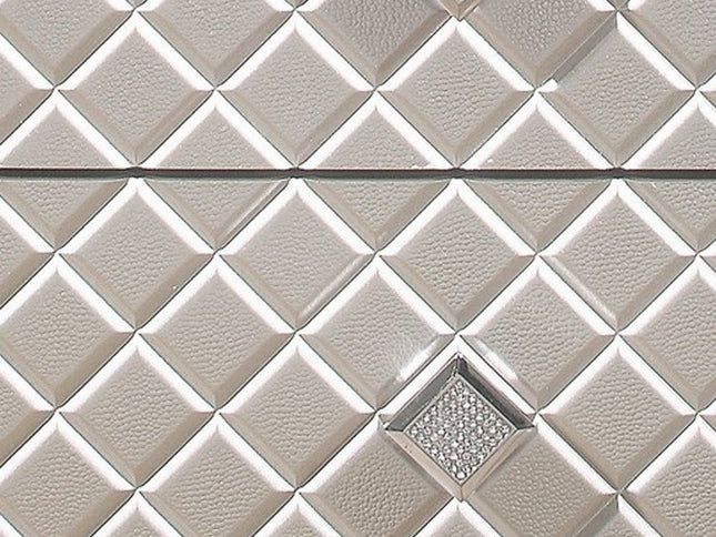 26" Solid and Manufactured Wood And Mirrored Glass Nightstand