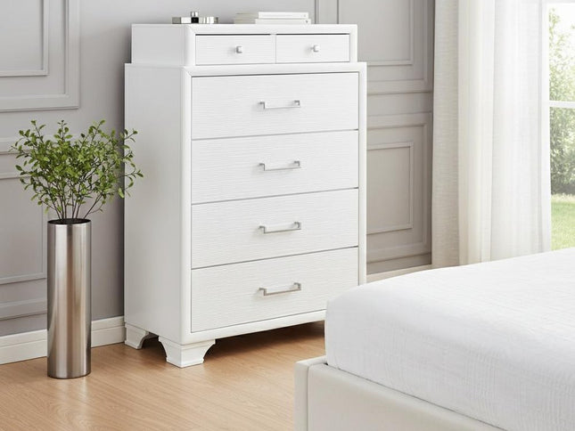 White Chest With 6 Drawers