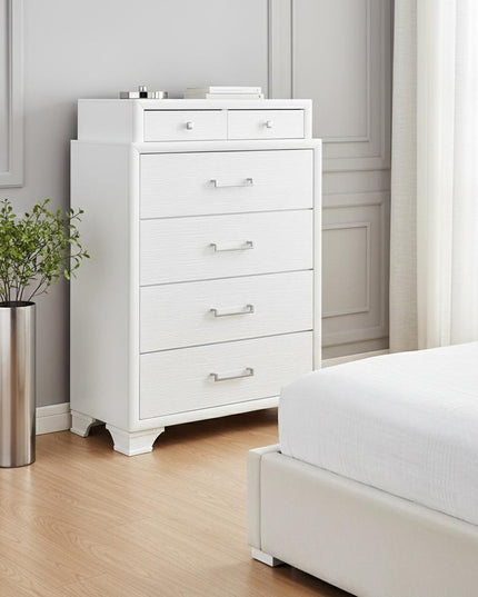 White Chest With 6 Drawers