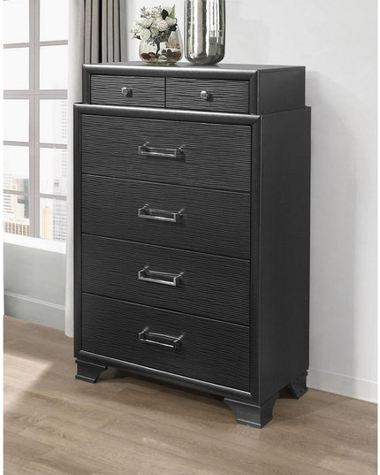 Grey Chest With 6 Drawers