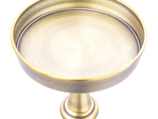 26" Brushed Gold Drink Size Round End Table