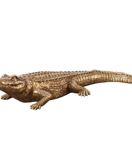 Golden Crocodile Brass Finish Sculpture