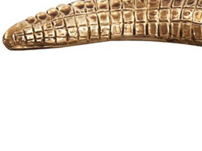 Golden Crocodile Brass Finish Sculpture