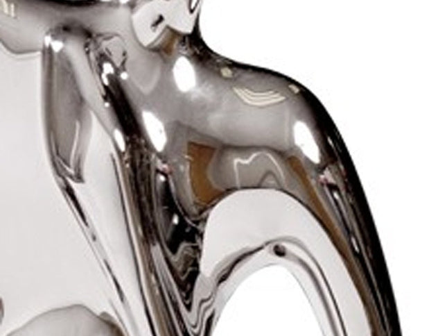 21" Nickel Glass Tabletop Sculpture