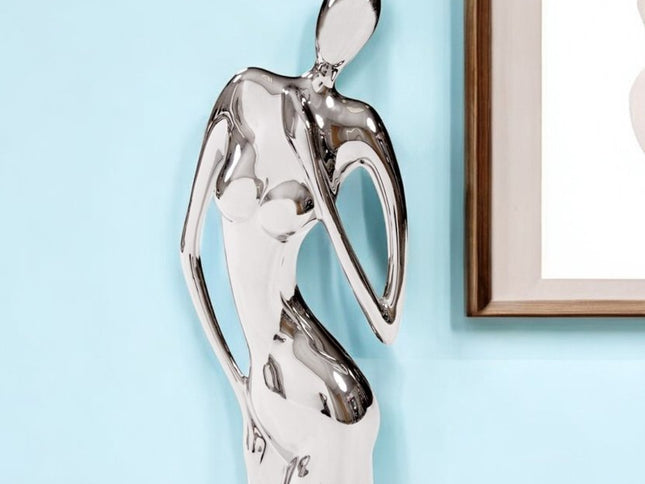 21" Nickel Glass Tabletop Sculpture