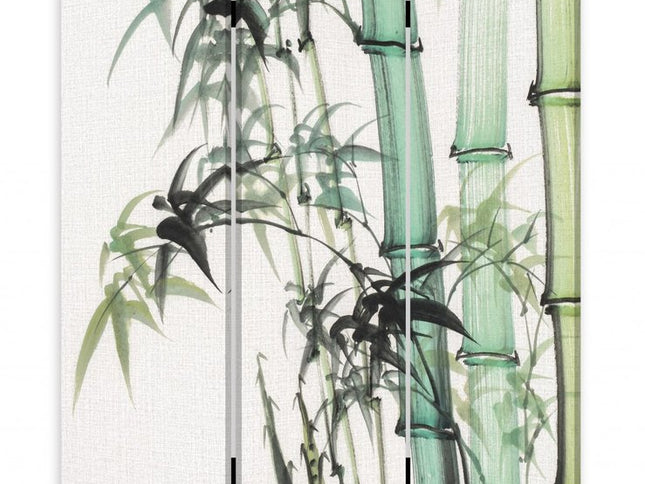 Three Panel Reversible Bamboo Art Room Divider Screen