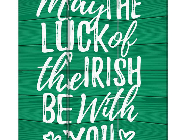 72" Green and White CanvasFolding Three Panel Screen Room Divider