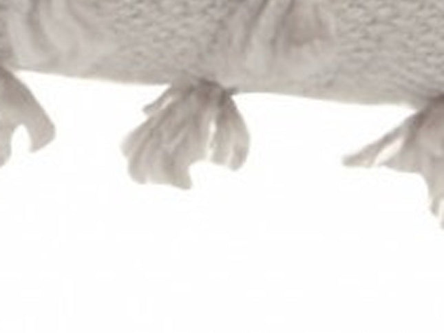 Tassel Detailed Gray Throw Pillow