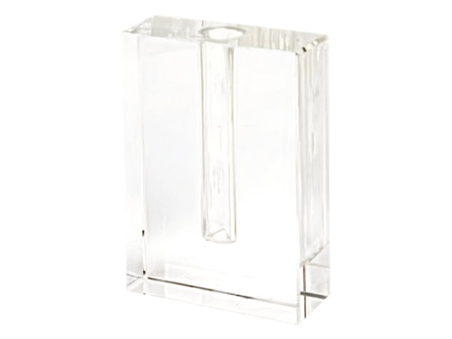8" Clear Crystal Clear Square Table Vase