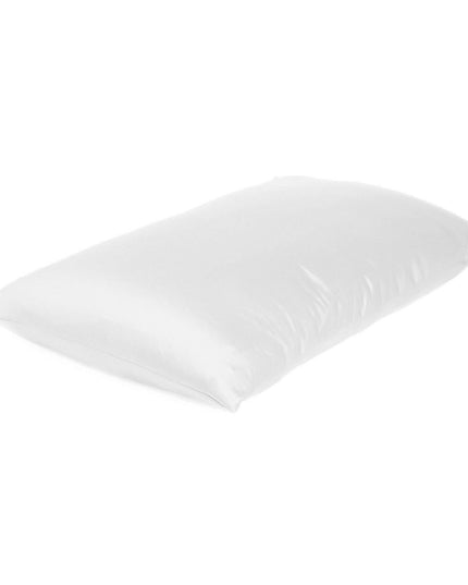 White Dreamy Set Of 2 Silky Satin King Pillowcases