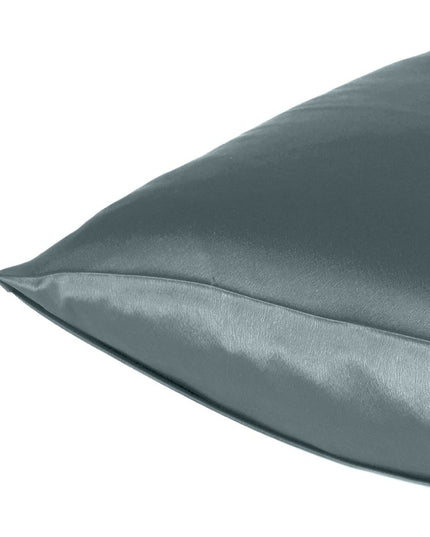 Gray Dreamy Set Of 2 Silky Satin King Pillowcases