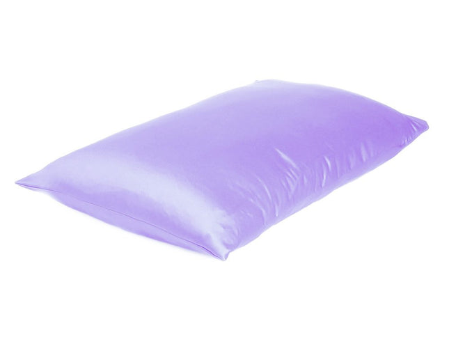 Purple Dreamy Set Of 2 Silky Satin King Pillowcases