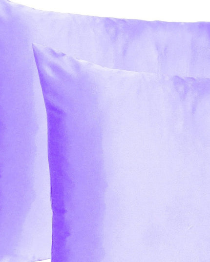 Purple Dreamy Set Of 2 Silky Satin King Pillowcases