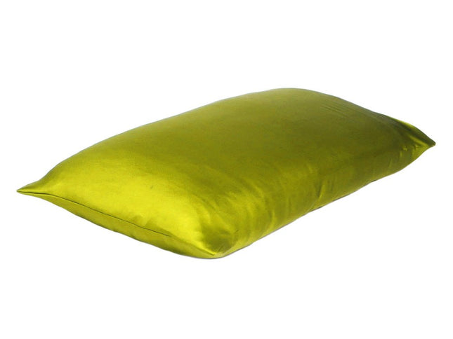 Lemongrass Dreamy Set Of 2 Silky Satin King Pillowcases