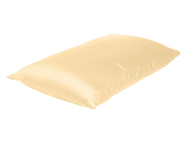 Pale Peach Dreamy Set Of 2 Silky Satin King Pillowcases