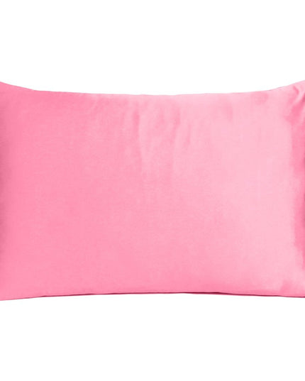 Pink Rose Dreamy Set Of 2 Silky Satin King Pillowcases