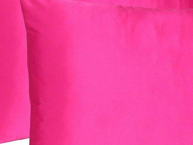 Fuchsia Dreamy Set Of 2 Silky Satin King Pillowcases