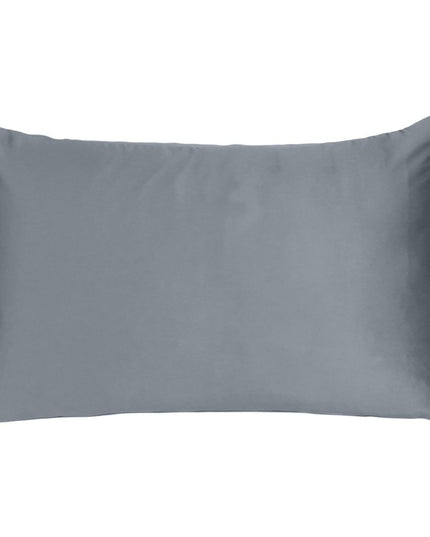 Dark Gray Dreamy Set Of 2 Silky Satin King Pillowcases