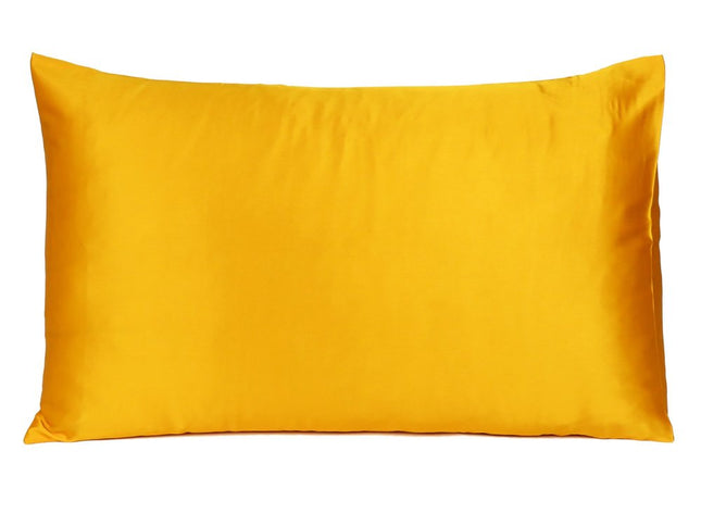 Goldenrod Dreamy Set Of 2 Silky Satin King Pillowcases