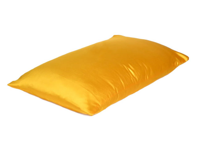 Goldenrod Dreamy Set Of 2 Silky Satin King Pillowcases